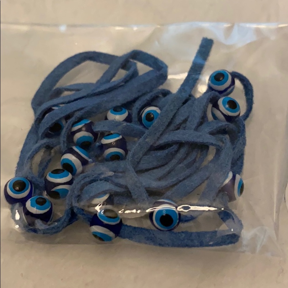 Suede Evil Eye Wrap Bracelet